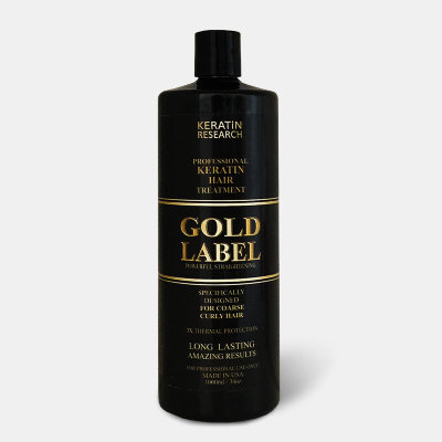 Keratin Research Gold Label кератин для восстановления и выпрямления волос, 1000 мл