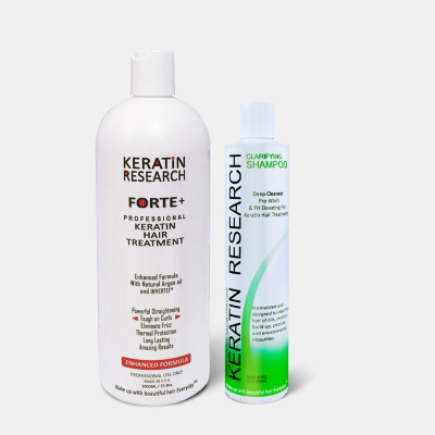 Набор Кератина Keratin Research Forte Pro для кератинового выпрямления волос 1000/300 мл 