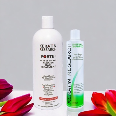 Набор Кератина Keratin Research Forte Pro для кератинового выпрямления волос 1000/300 мл 